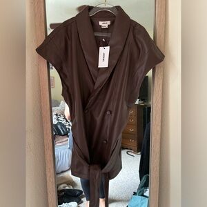 Jason Wu Brown Leather Vest